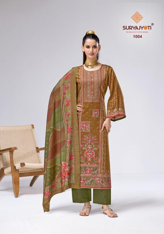 Suryajyoti charvi vol-1 handwork wholesale dress material